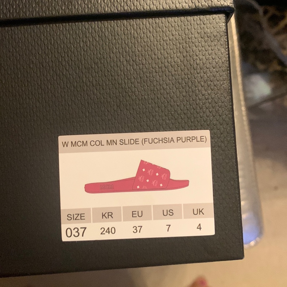 Mcm fuschsia slides 37